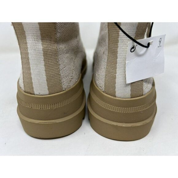 Zara Womens Fabric Lace Up Ankle Boots Tan Natural EU 41 US 10 1131/710 NWT - Picture 5 of 6